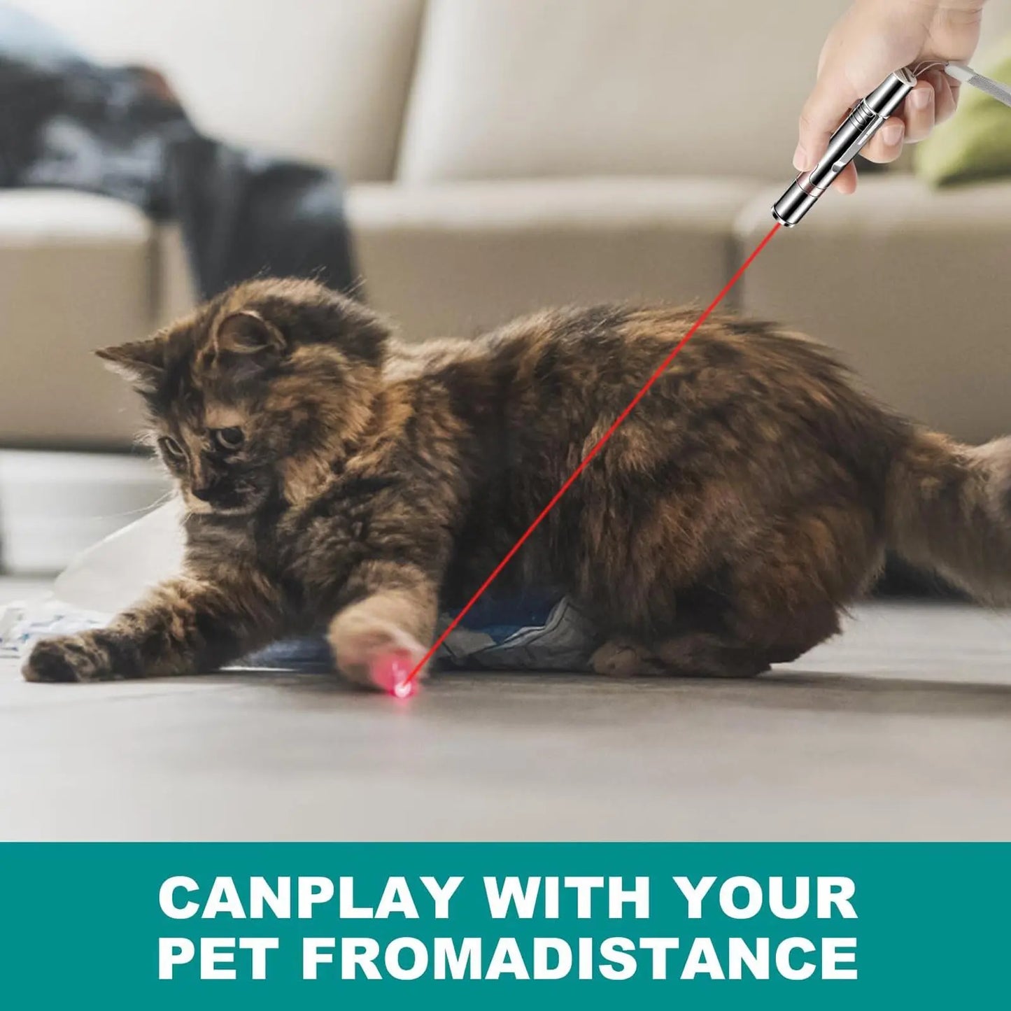 USB Rechargeable Rotatable Pet Laser Light Toy with 5 Adjustable Modes for Interactive Training, Ideal for Indoor Cats and Dogs
