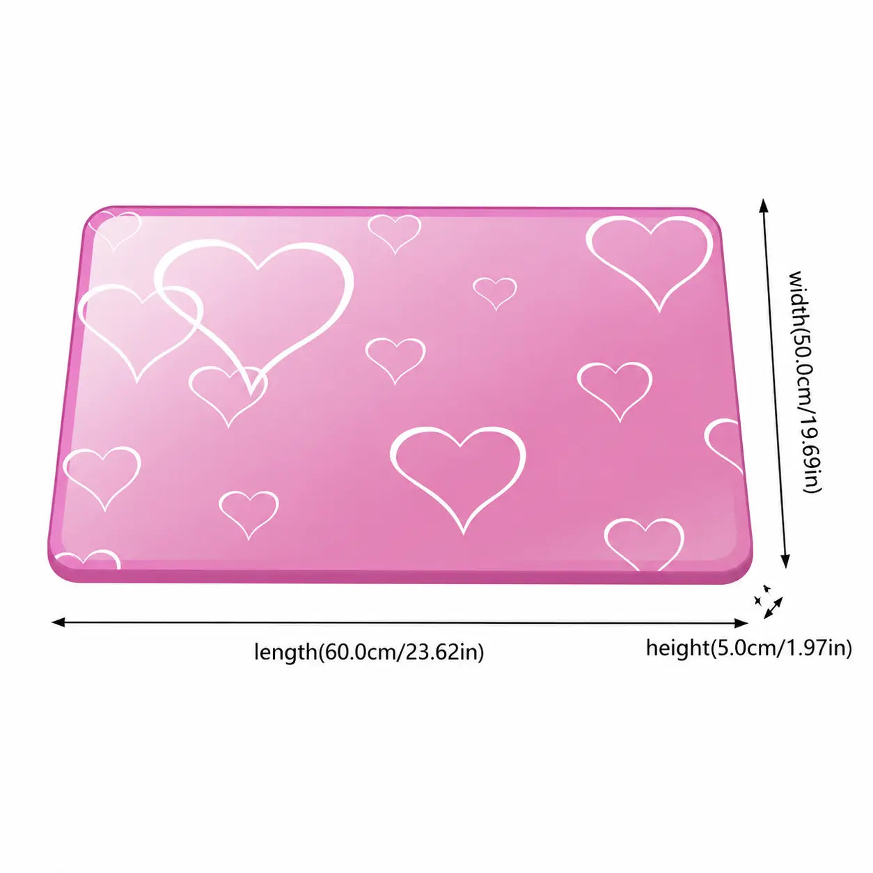 Cotton Cooling Dog Mat - Contemporary Geometric Design with Heart-Snap, Washable Non-Slip Pet Pad for Crate and Floor Use, Ideal for Small to Large Dogs