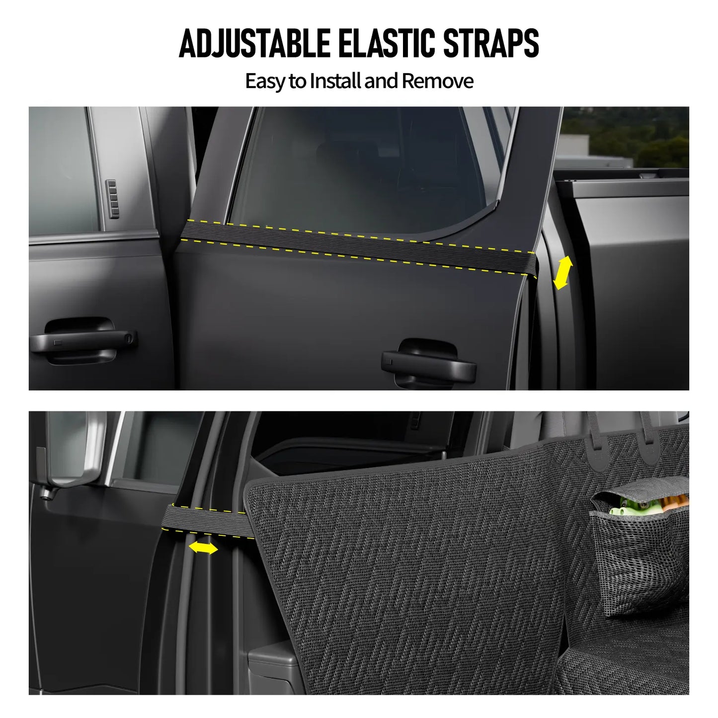 Premium Dog Car Seat Cover with Reinforced Base, Supports up to 400 lbs | Innovative Waterproof Dog Hammock Back Seat Extender for Cars, SUVs, and Full-Size Trucks (Available in Small and Large Sizes)