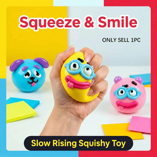 Smushers Interchangeable Squishy Dog Face Fidget Toy - Soft Moldable Sensory Stress Relief for Enhanced Tactile Play