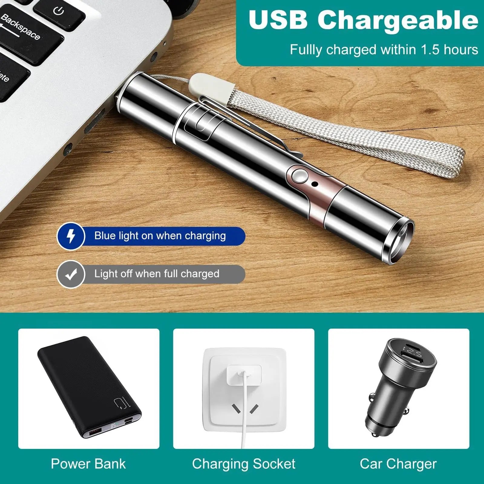USB Rechargeable Rotatable Pet Laser Light Toy with 5 Adjustable Modes for Interactive Training, Ideal for Indoor Cats and Dogs