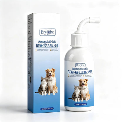 Gentle Pet Ear Cleanser - Odorless Cleaning Solution for Dogs and Cats