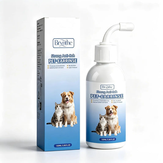 Gentle Pet Ear Cleanser - Odorless Cleaning Solution for Dogs and Cats