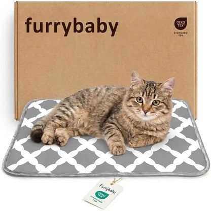 Dog and Cat Cooling Mat - Soft, Breathable Self-Cooling Pad for Pet Beds, 23" x 18" Non-Slip Washable Mat for Indoor and Outdoor Use, Leaf Design