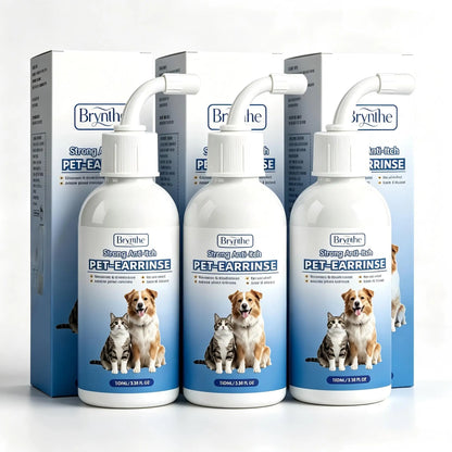 Gentle Pet Ear Cleanser - Odorless Cleaning Solution for Dogs and Cats