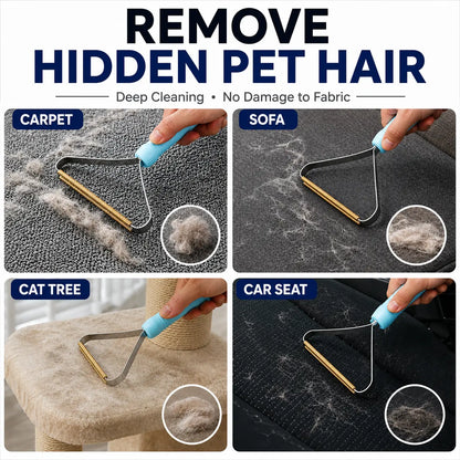 Professional 2-Piece Reusable Pet Hair Removal Set for Carpets, Upholstery, and Pet Bedding