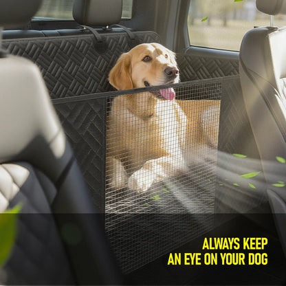Premium Dog Car Seat Cover with Reinforced Base, Supports up to 400 lbs | Innovative Waterproof Dog Hammock Back Seat Extender for Cars, SUVs, and Full-Size Trucks (Available in Small and Large Sizes)